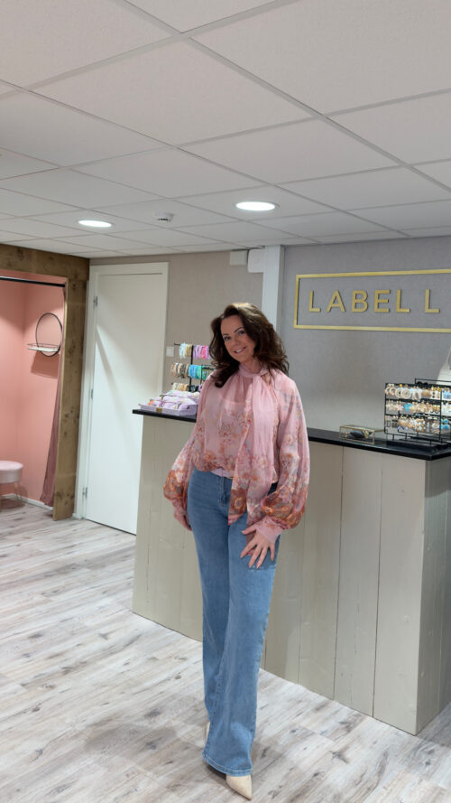 Blouse Flower pink sophie en me-blouses Label-L