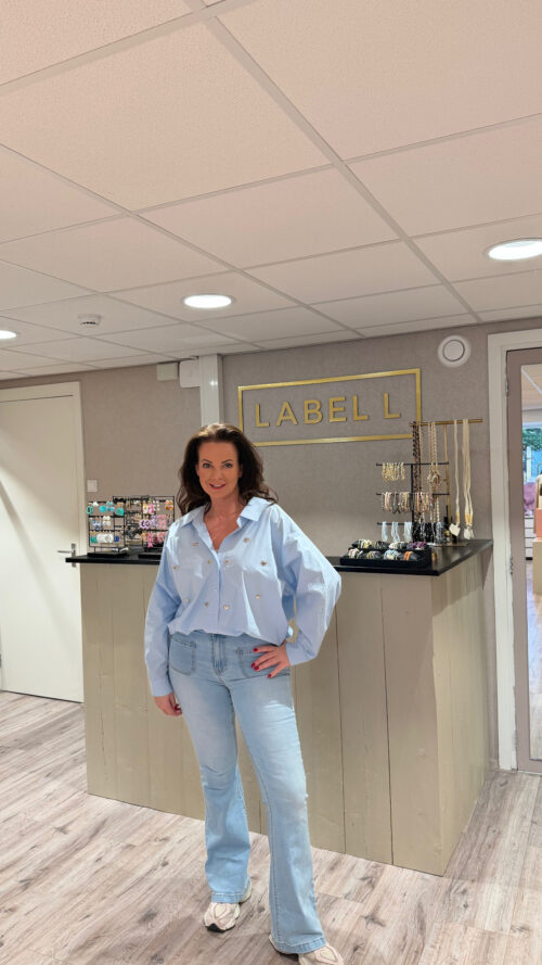 Blouse hartjes blue Label-L-Blouses