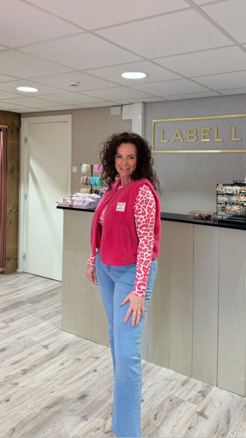 Gilet teddy Fuchsia label-l-Gilet Label-L