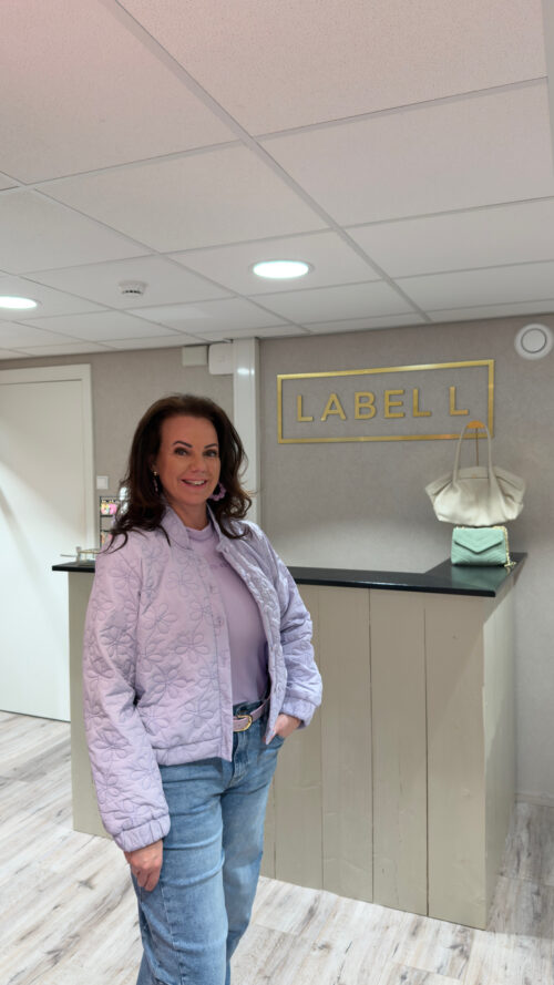 Jacket flower Lila-azzurro-jassen Label-L