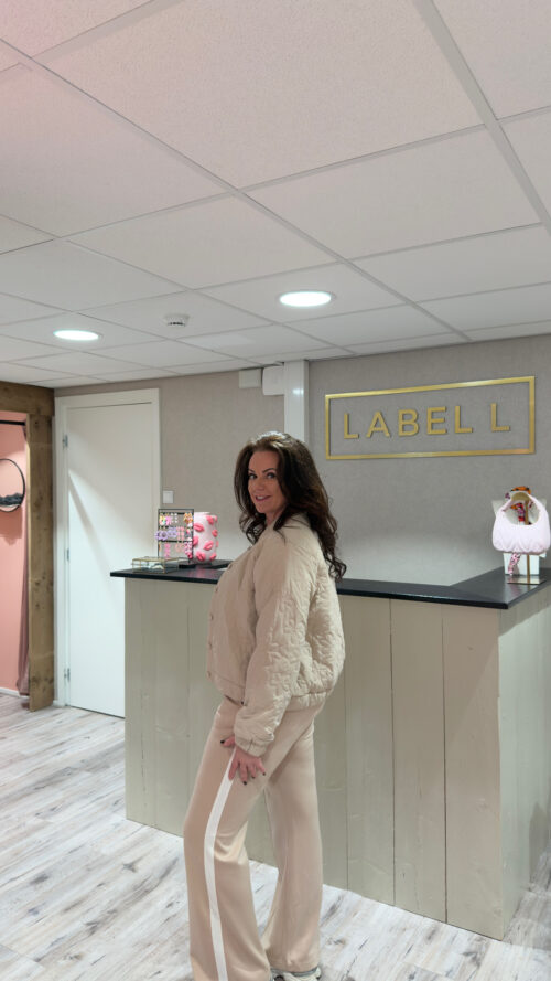 Jacket flower beige-azzurro-jassen Label-L