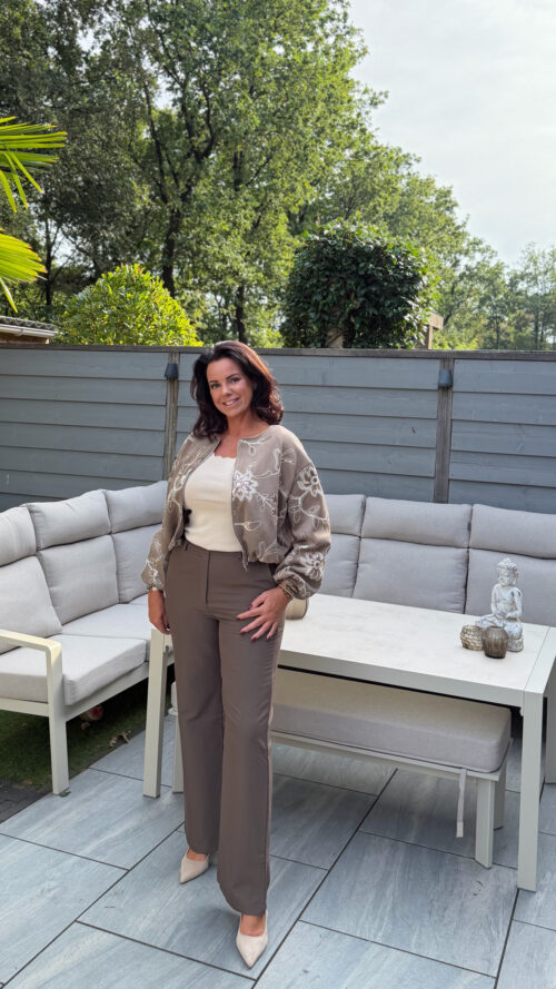 Jasje Nova taupe -jassen Label-L