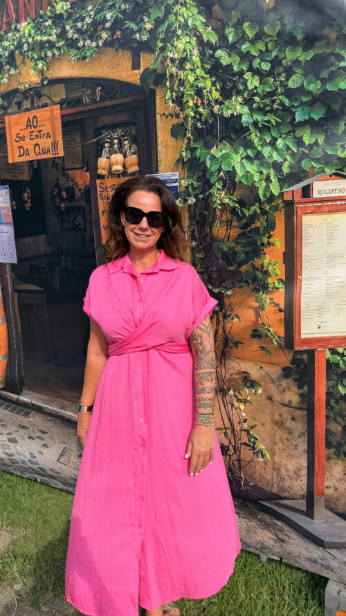 Jurk Melanie Pink Azzurro -jurken Label-L