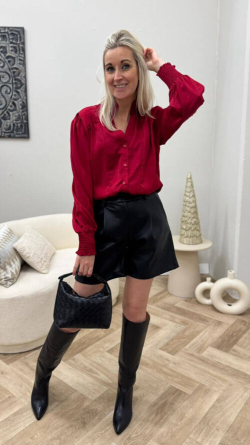 Leatherlook Short Black azzurro-broeken Label-L