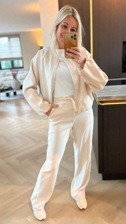 Pantalon Emma Beige Azzurro-Broeken Label-L