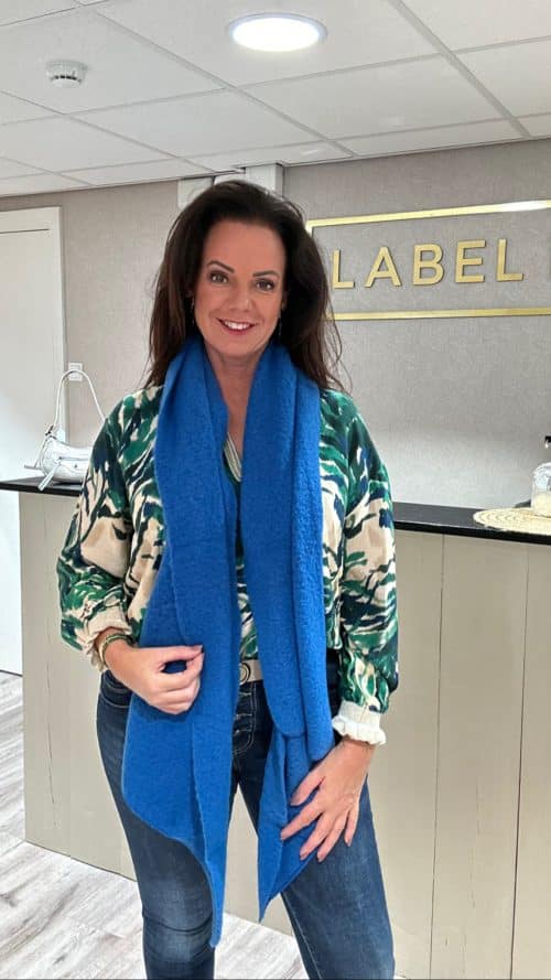 Sjaal Kobalt accessoires junkie Amsterdam- sjaals- Label-L 1