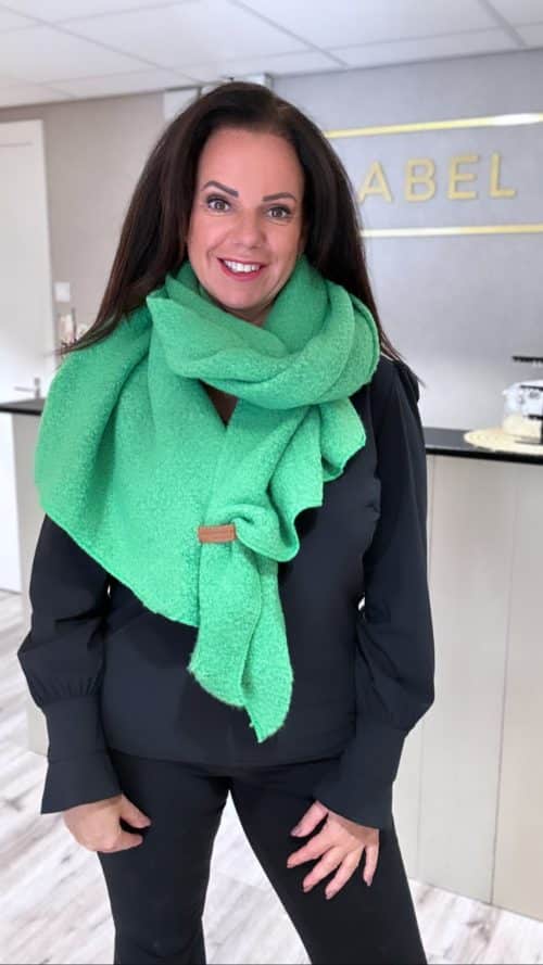 Sjaal fel groen accessoires junkie Amsterdam - sjaals -Label-L 1