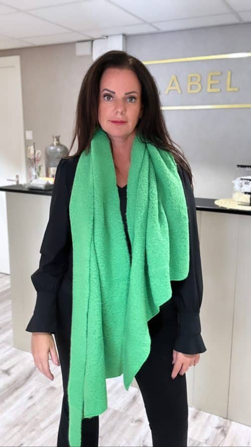 Sjaal fel groen accessoires junkie Amsterdam - sjaals -Label-L 1