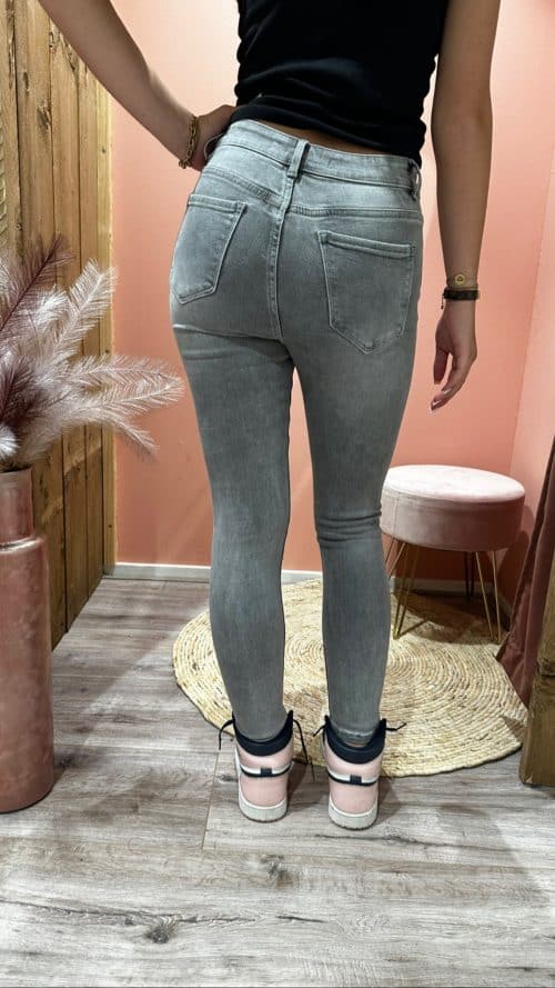 Skinny soft stretch jeans grey Label-L -broeken Label-L