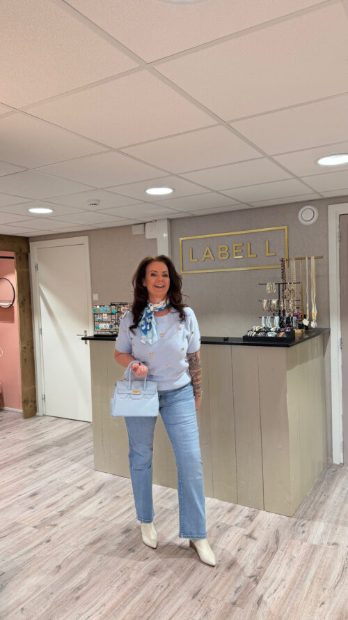 Trui Knitted heart blue-moocci-truien en vesten Label-L