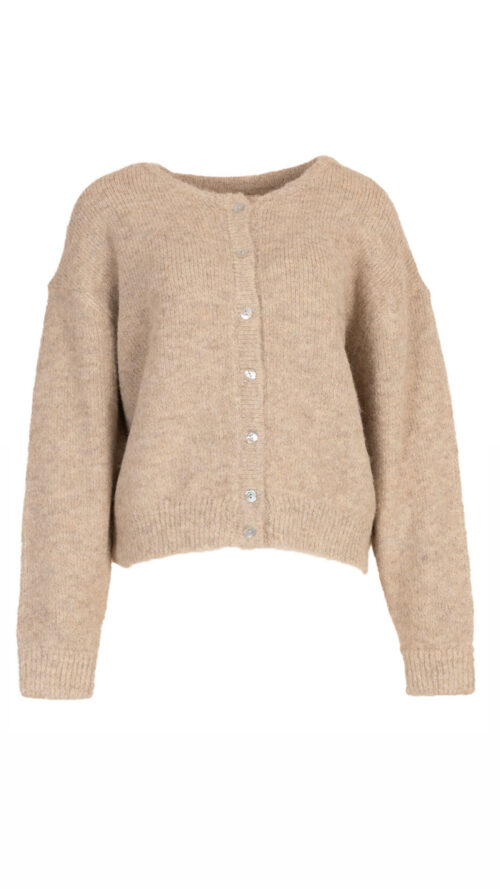 Vest Basic Knitted naturel-azzurro-truien en vesten Label-L